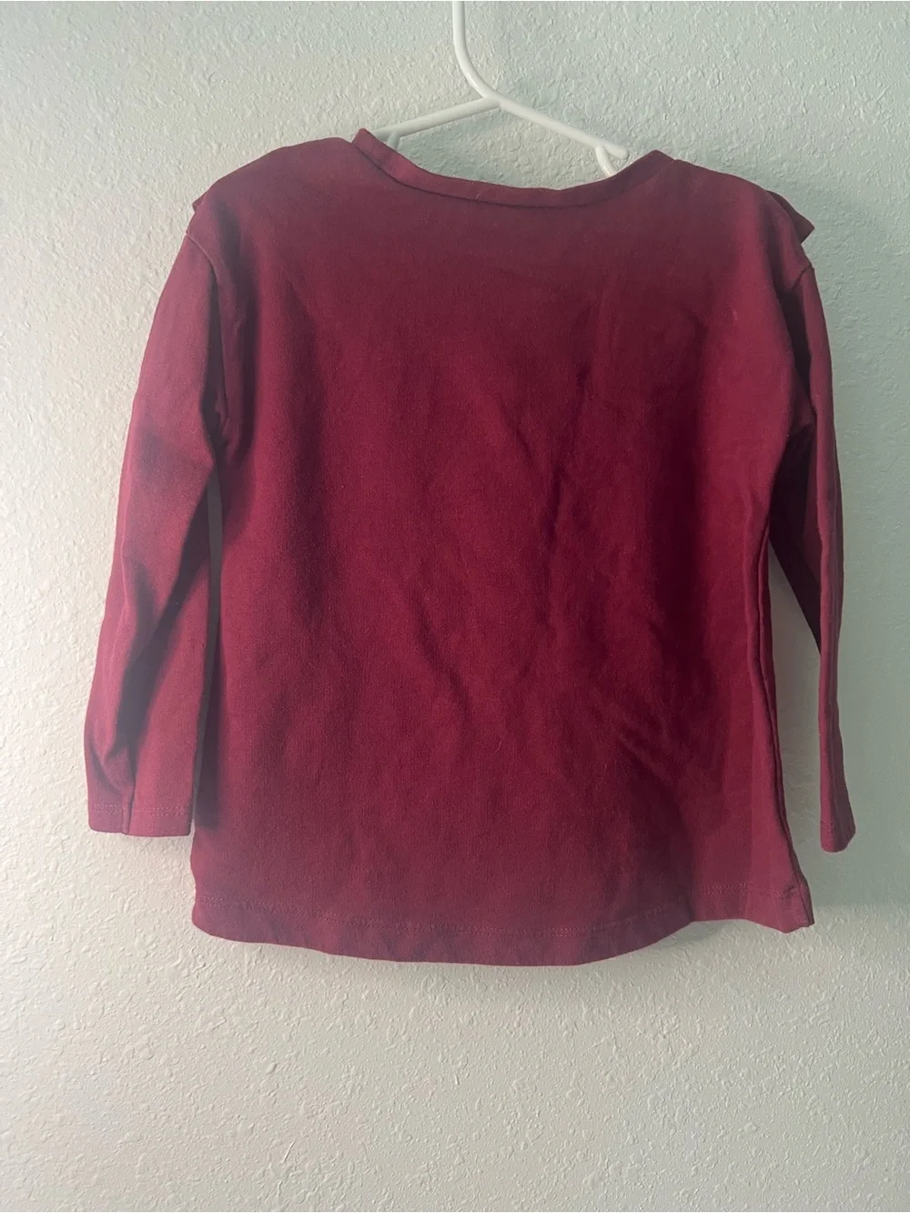 Girls Carter's 3T Long-Sleeve Ruffle Top - Burgundy